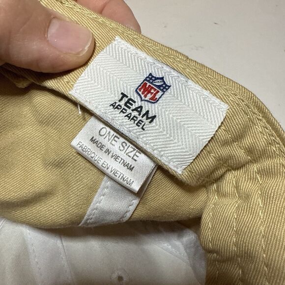 Team Apparel NFL New Orleans Saints Logo Strapback Cap Hat OSFM - Picture 6 of 6